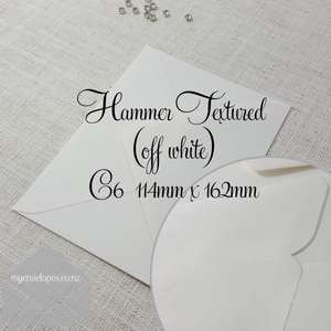 Hammer Textured Envelopes C6 Diamond Flap Off White