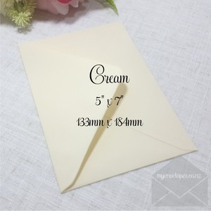 Cream 5×7 Envelopes Diamond Flap