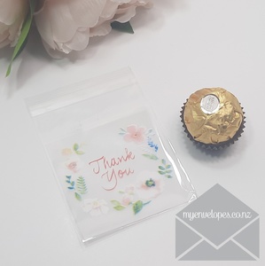 Thank You Favour Bag Flowers PACK of 50