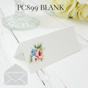 Products: Blank Placecards Hibiscus Flowers PC899 35mm High x 80mm Wide Tent