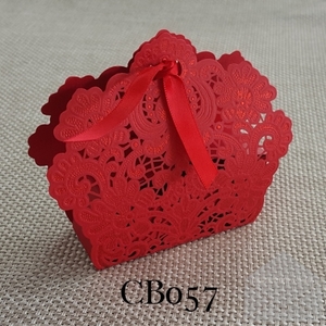 Products: Z-CB057 Red Wedding Favour Box Lasercut