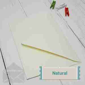 Products: Cream Matt 5×7 Envelopes Diamond Flap 135gsm – Natural