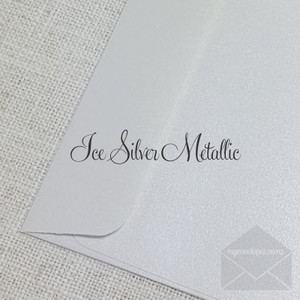 Ice Silver Metallic Envelopes 5×7 Rectangle Flap 120gsm