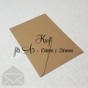 Brown: Kraft A5 Envelopes Diamond Flap