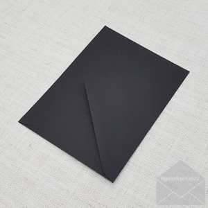 Black: Black Envelopes C6 Diamond Flap