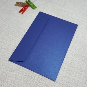 Blue: Blue Metallic C6 Envelopes Rectangle Flap