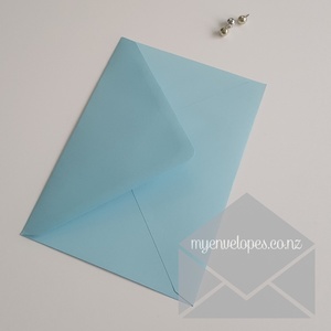 A5 Ice Blue Envelopes Diamond Flap 152mm x 216mm 120gsm