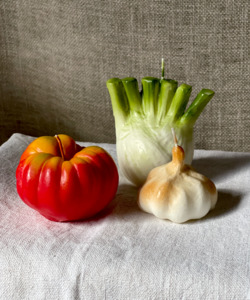 A trio of candle vegetables - My Exhibition
