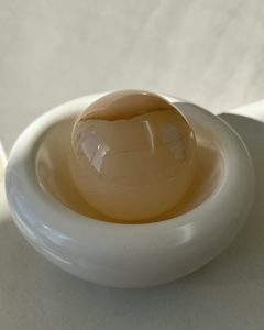 Caramel toned glass orb - My Exhibition