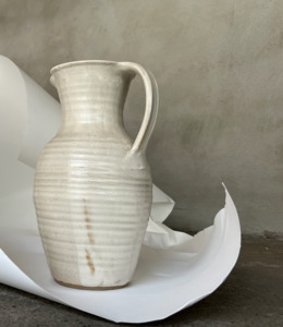 Products: Eggshell hued ceramic jug - My Exhibition