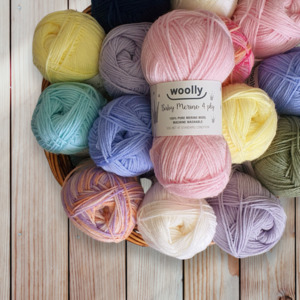 4ply Wool And Merino: Woolly Baby Merino 4ply, 50g