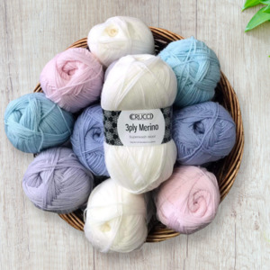 3 Ply Pure Wool: Crucci 3Ply Pure Merino Wool, Super Wash