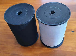 Fabric Mask Kits: Black, White Elastic  6mm Sold By The Metre