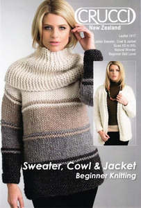 Sweater Cowl Neck & Jacket 18ply Pattern