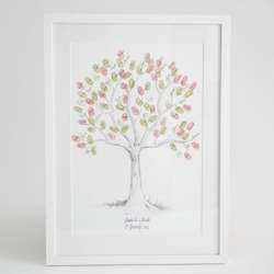 Classic Tree Fingerprint Wedding Guestbook