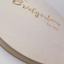 Guestbooks: Round Wood Guestbook Wedding Sign