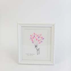 Baby Shower Guest Books: Baby Shower Fingerprint Guestbook - Baby Deer