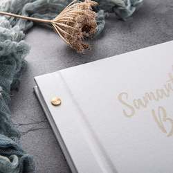 Baby Shower Guest Books: Personalised Artisan Baby Shower Guestbook