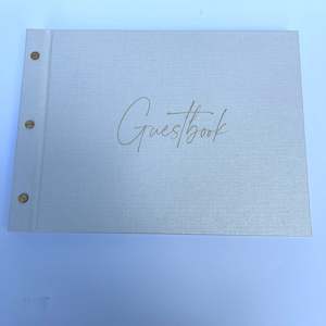 Guestbook: A4 Pearl White Signature Guestbook