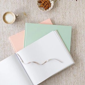 All: Pastel Quarto Landscape Plain Guest Book