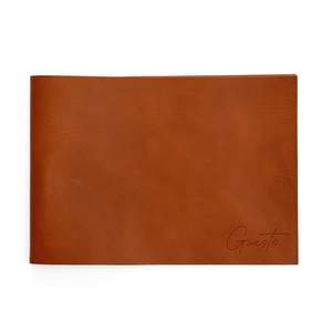 Leather Visitors Book – A4 Landscape (Ready to Ship)