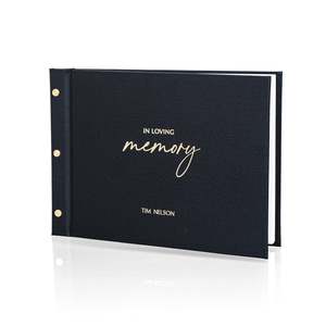 In Loving Memory Memorial Guestbook – Personalised Funeral Memory Book