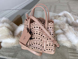 Bags: Alaïa Sable Calfskin Vienne Wave Mina 16 Bag