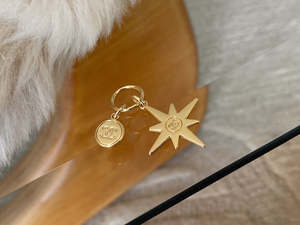 Chanel Light Gold-Tone CC Star Charm