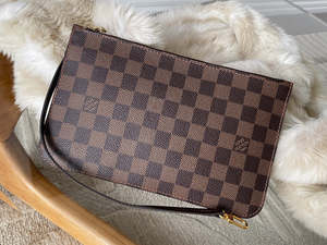 Bags: Louis Vuitton Damier Ebene Cerise Pochette GM