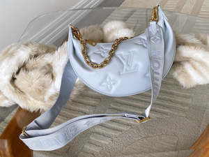 Bags: Louis Vuitton 2022 Ice Blue Bubblegram Over the Moon