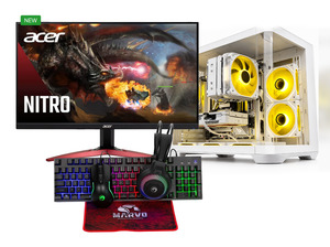 Products: Desktop Computer Package – Acer Gaming Monitor, Ryzen 5 500 16GB RAM PC and Marvo Keyboard, Mouse + Headset – MyHome – Easy pay, affordable homeware