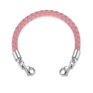 Bracelet Compatibles: Pink Leather Bracelet