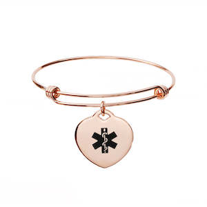 Rose Gold: Harlow Medical ID Bracelet - ROSE GOLD