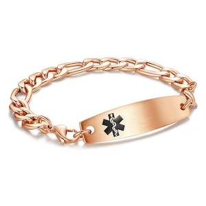 Figaro Medical ID Bracelet - ROSE GOLD