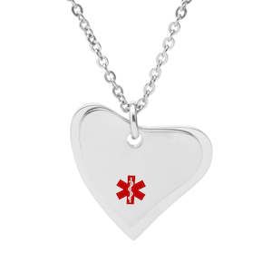 Girls Medical Id Necklaces: Amore Medical Necklace