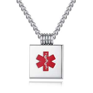 Box Medical ID Necklace STAINLESS