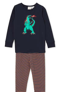 Sleepwear: Milky | Navy Dinosaur Pyjamas