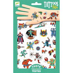 Djeco | Temporary Tattoos | Heroes vs Villains