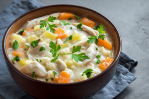 Products: Chicken & Vegetable Soup Frozen Meal - My Kitchen Table
