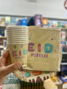 Eid Mubarak Kids Tableware Set – Plates, Cups & Napkins
