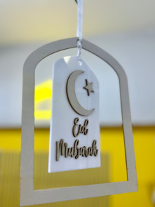 Ramadan Eid Decorations: Eid Mubarak Hanging Ornament