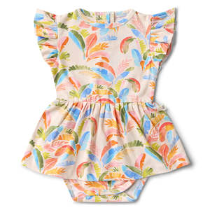 Brands: Snuggle Hunny Kids - Organic Dress | Summer Palm