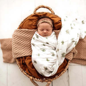 Snuggle Hunny Kids: Snuggle Hunny Kids - Organic Muslin Wrap | Green Palm