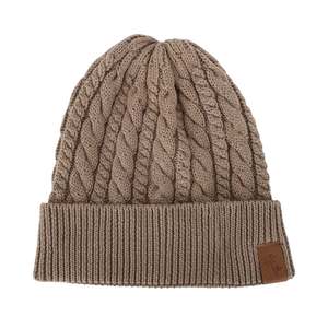 Mummy Collection: Cubs & Co - Personalised Classic Knit Mocha Brown Beanie