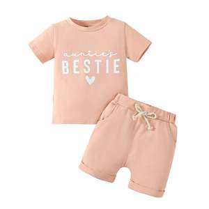 Auntie's Bestie Short Set | Peach