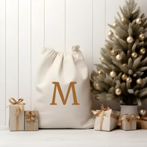 Personalised Items: Timber Tinkers - Personalised Linen Santa Sack | Various Colours