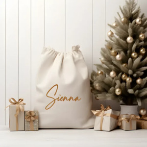 Timber Tinkers - Personalised Linen Santa Sack | Various Colours
