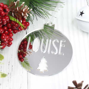 Personalised Items: Meridian Etch - Personalised Acrylic Christmas Ornament | Tree