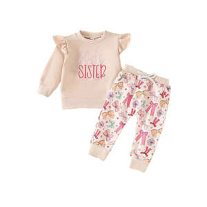 Sister Brother Collection: Little Sister Pink Bows Set