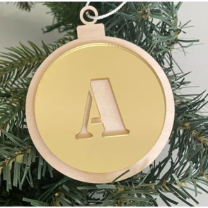 Special Collections: Timber Tinkers - Personalised Christmas Monogram Ornament